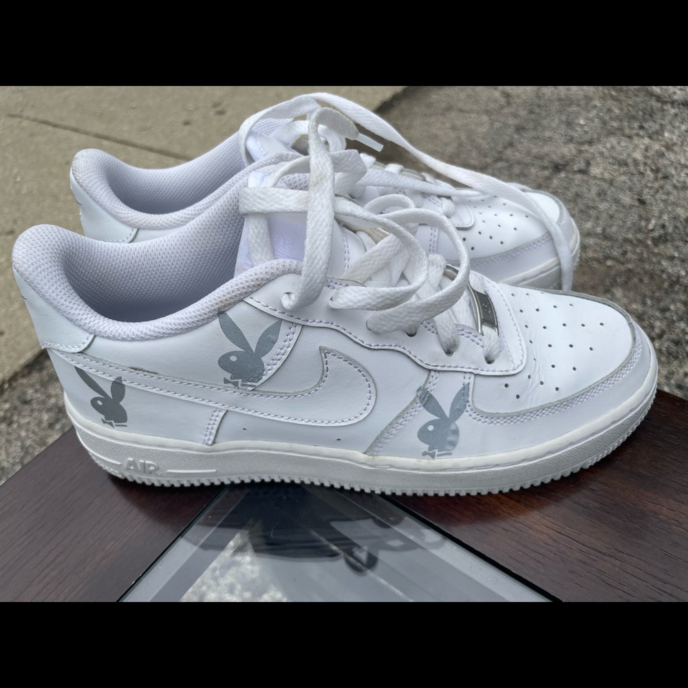 Nike Air Force 1 Reflective Playboy Decal Sneakers